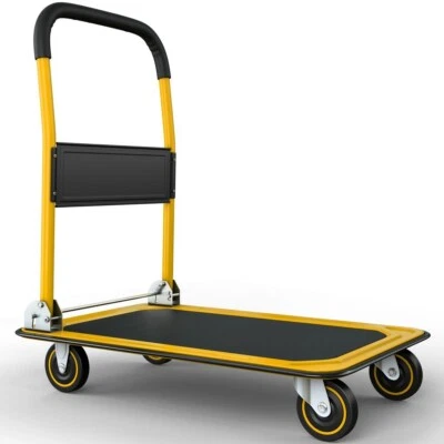 QRINNOVATION Dolly Cart Hand Truck Folding Heavy Duty Moving Capacity Wheels Trolley 660 lbs