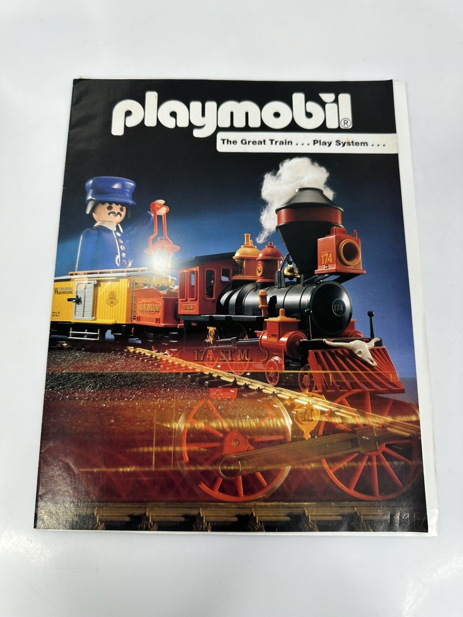 Vintage 1991 Playmobil Railways Comsumer Catalog Brochure Germany HTF