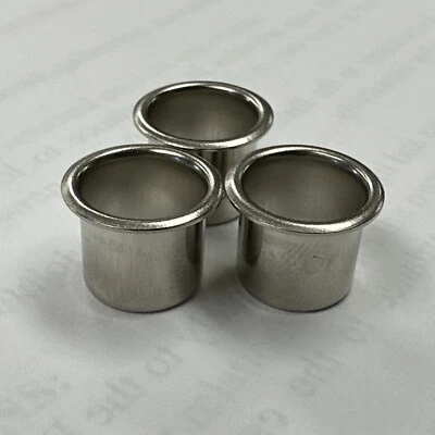 3- DRUM AIR Vent Grommet (Fits 60’s-80’s Ludwig)& Others 7/16x 5/16” Chrome