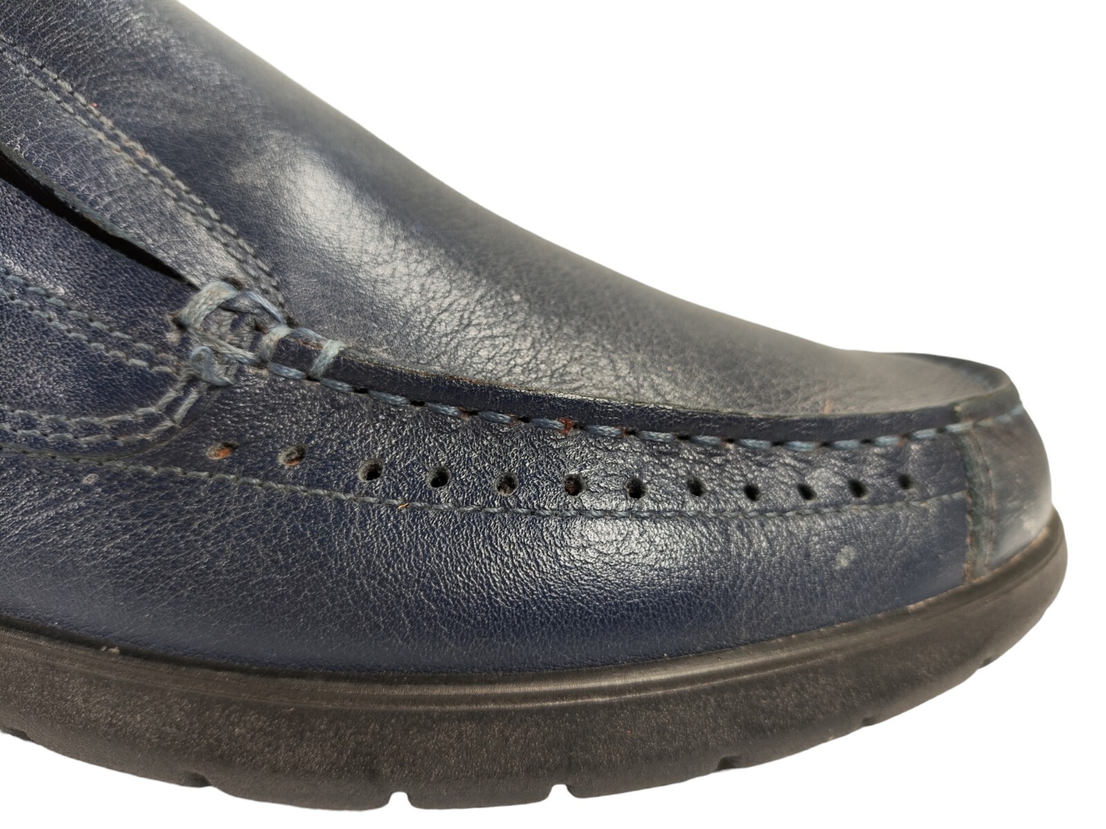 Atrai Street 3713 Shoes Men's Size US 9 Blue Leather Slip On Loafer Comfort image 6