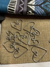 Heart paper clips cute. 20 Pcs. Silver Plated