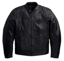 HARLEY-DAVIDSON&reg; MEN'S XL SPOILER BLACK LEATHER JACKET 98016-10VM NEW SHIP FREE!