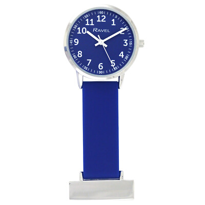 Ravel Blue Silicone Wipe Clean Nurses Pin On Fob Watch R1107.1 New