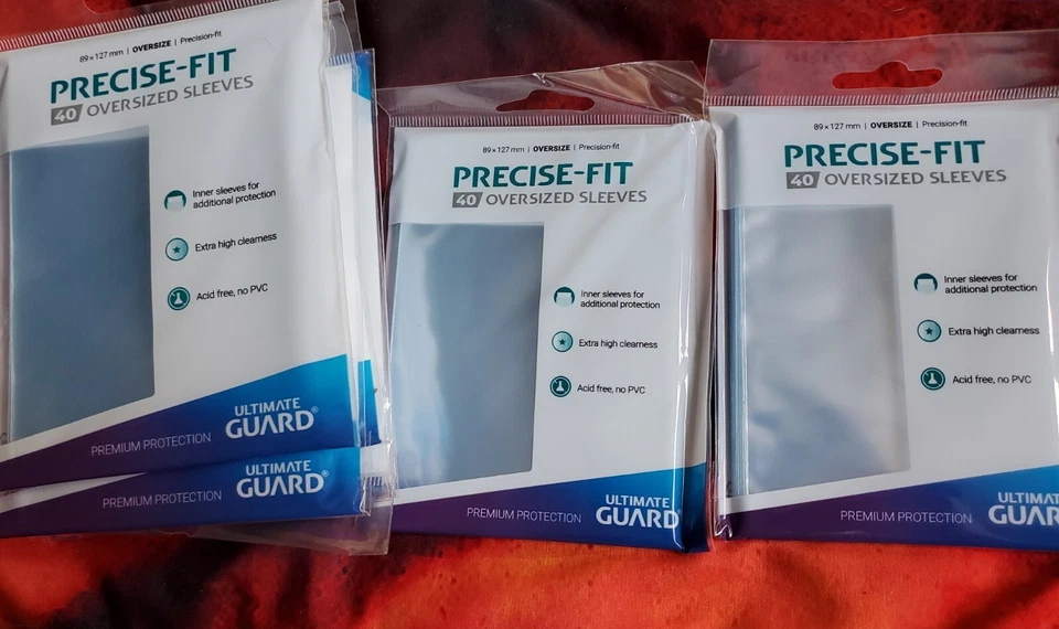 40 Ultimate Guard Precise-Fit Oversized Card Deck Protector Sleeves 89 x 127mm;;