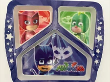 ZAK PJ Masks Dinner Plate Toddler Divided Reusable Disney Owlette Catboy Gekko