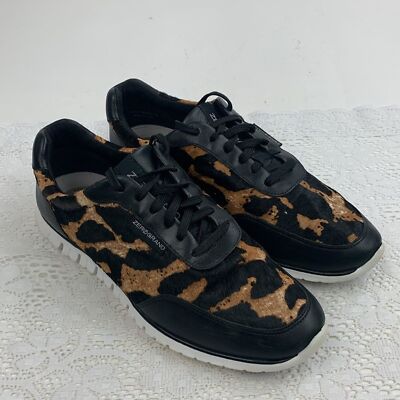 Cole Haan Zero Grand Sneakers Leopard Print Size 7 Lace up cushioned Designer