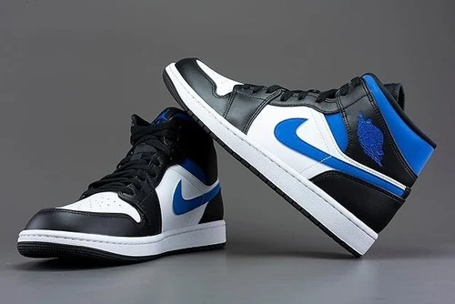 Nike Air Jordan Retro 1 Mid Black Racer Blue M10/W11.5 (554724-140)