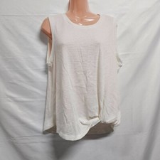 Blusa Camisa Pleione Sin Mangas Térmica Gofre Mujer Talla XL Marfil