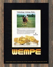 Rolex Day-Date - WEMPE - Reklame Werbeanzeige Original-Werbung 1988