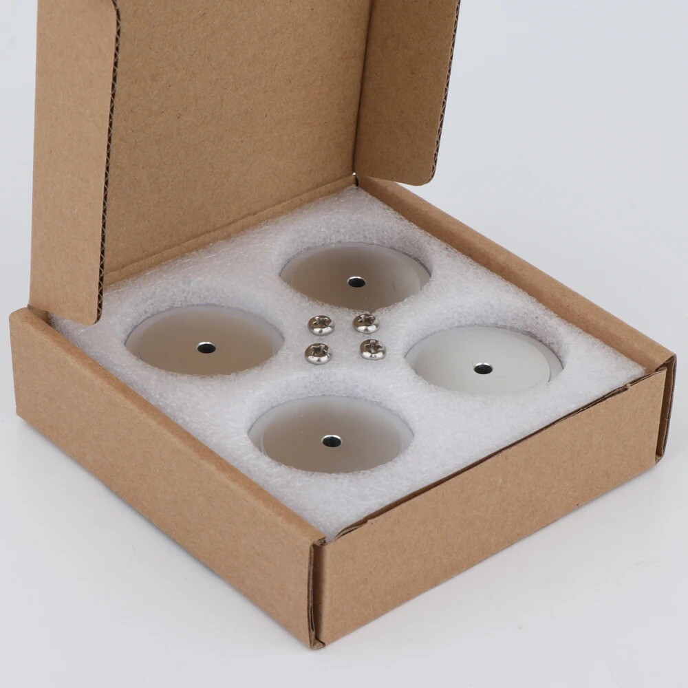 4 Stück 40 X 20 Mm Aluminium HiFi AMP Lautsprecher Isolation Plattenspieler Schwarz