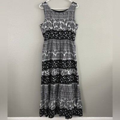 knee length dresses for ladies Red Palm Cotton Puff Sleeve Dress main image 0