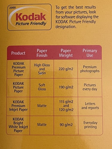 Kodak Premium Inkjet Photo Paper 5x7 High Gloss 12 Sheets For Borderless Prints - 第 3/3 張圖片