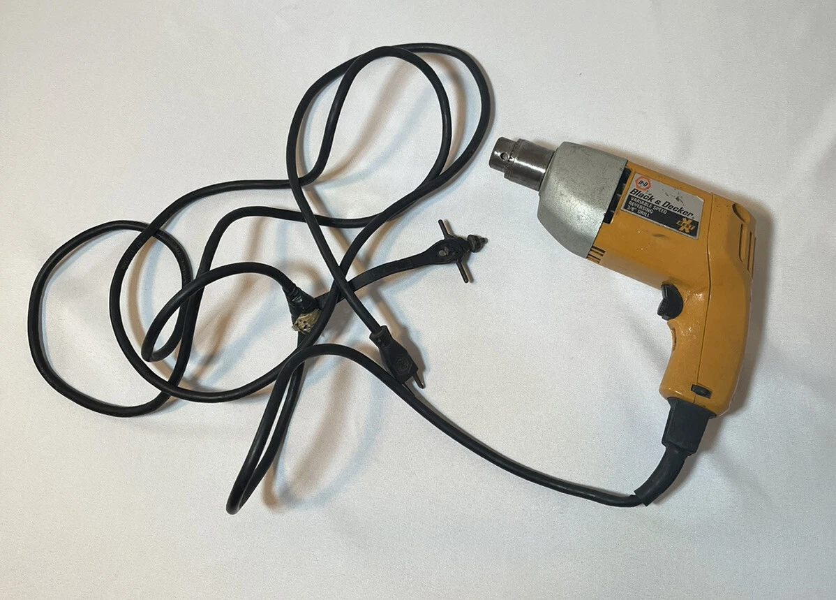 VTG Corded Black Decker Variable Speed Reversing Drill 3 8