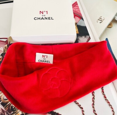 Chanel Headband / Ear warmers / red with Camelia detail / New with Chanel bag CHANEL Women main image 2