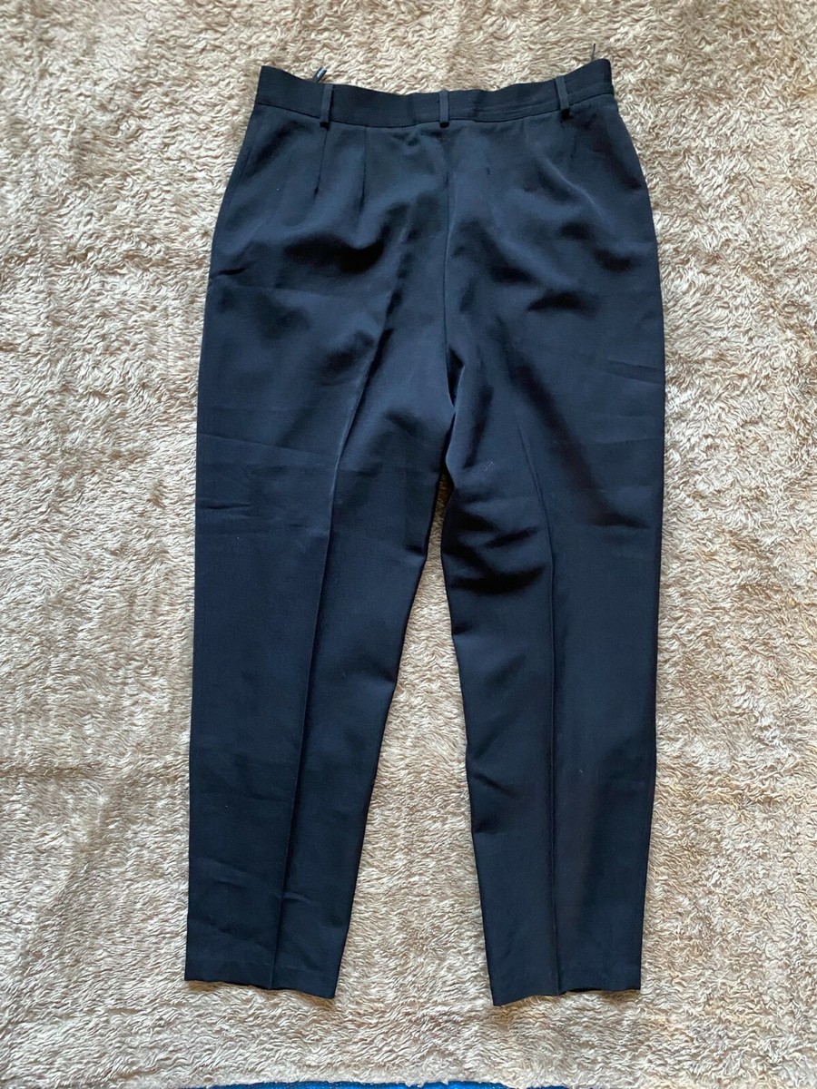 Yves Saint Laurent YSL Encore Black Wool Pleated Trouser