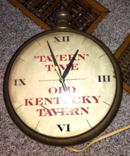 Vintage Old Kentucky Tavern "Tavern Time"  pocket Watch Clock Runs No lighting