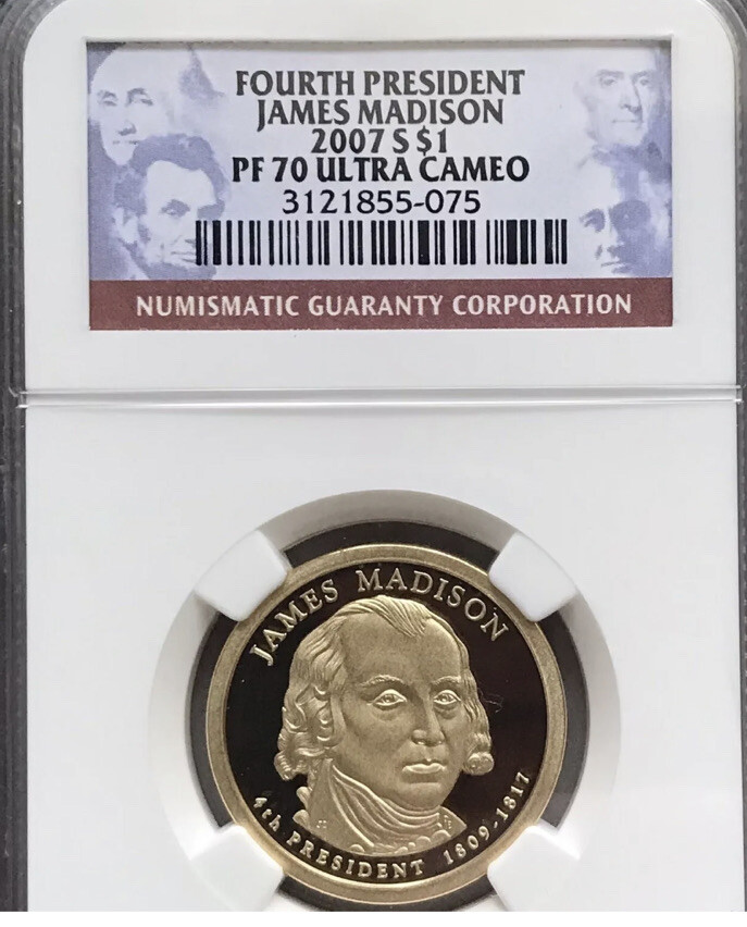 2007 S James Madison NGC PF 70 Ultra Cameo | eBay