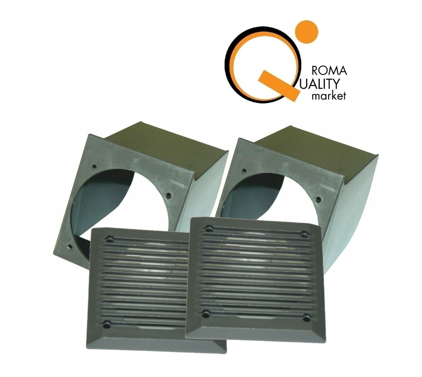 Coppia adattatori Altoparlanti Masterline 100 mm Fit FIAT Panda 141 >2003 Grigio