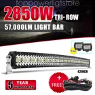 42inch Curved LED Light Bar Spot Flood Combo Driving Offroad 4X4 SUV 4" Work pod
