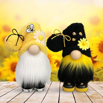 Bumble Bee Nordic Gnome Gonk Tomte Sunflower Swedish Plush Doll Ornament