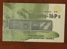 MINOLTA 16 PS INSTRUCTION BOOK/69520