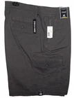 Roundtree Yorke Cargo Shorts Gray BIG 48 Classic Fit Stretch Flat Front NWT