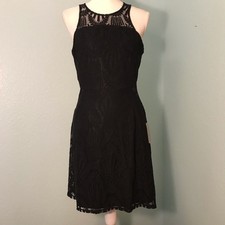 NSR Halter Crochet Lace Mini Dress w/side cutouts, XL