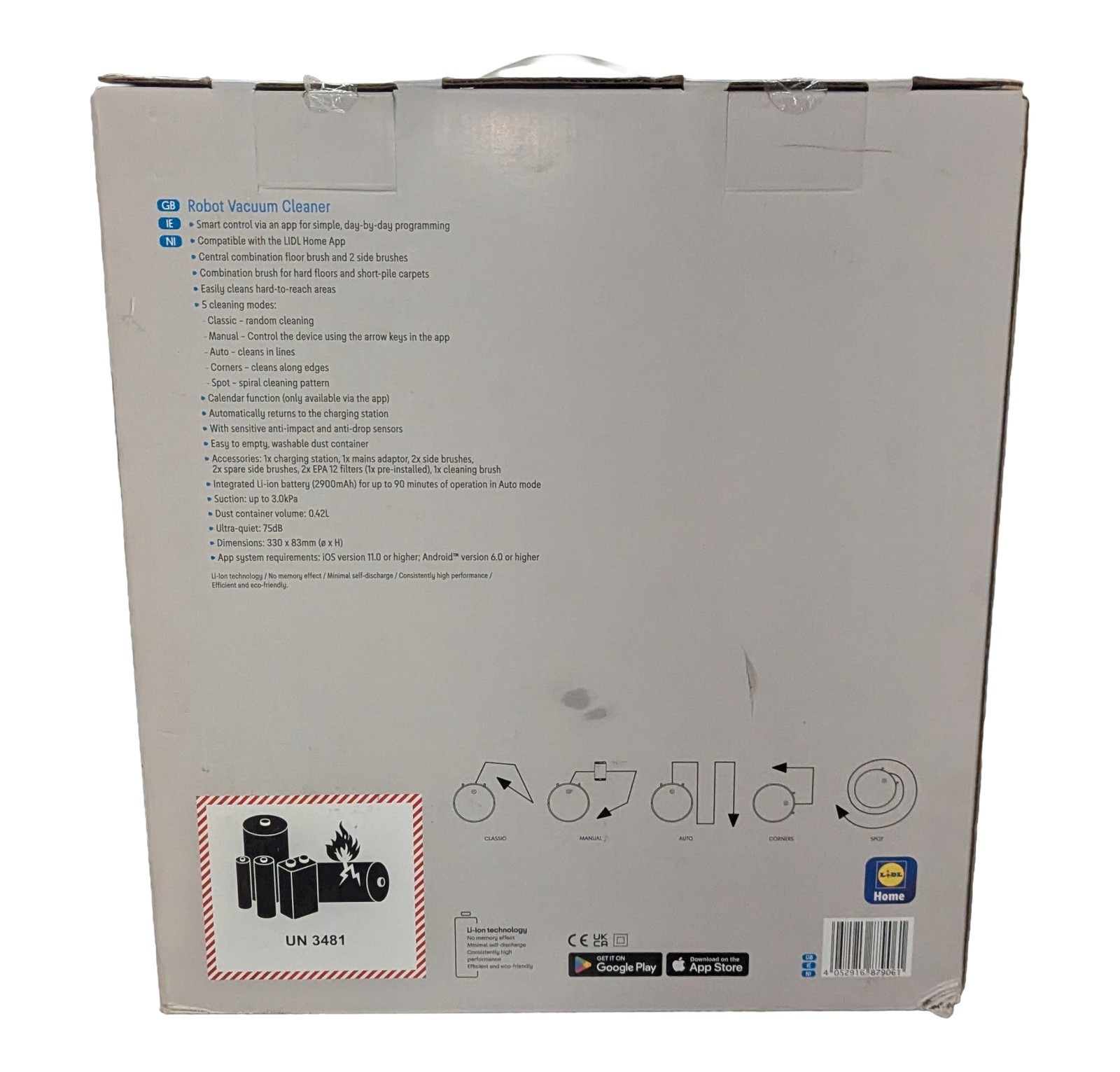 SilverCrest Robot Vacuum Cleaner SSRA E4 Smart Home App Controlled (N) image 2