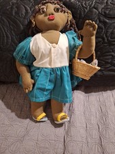 HANDMADE DOLL CARRY A BASKET OF FISH