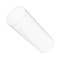  Bougeoir cylindrique en verre transparent, abat-jour coupe-vent pour