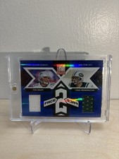 2005 Donruss Elite Face 2 Face Tom Brady Chad Pennington /250 *RARE* *GAME USED*