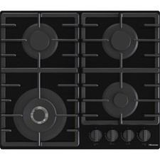 Hisense GG663BHF Built In 60cm 4 Burners Black Gas Hob