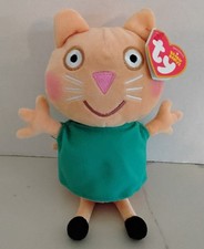 Ty Peppa Pig CANDY CAT Beanie Baby Plush  8"-UK Exclusive NEW