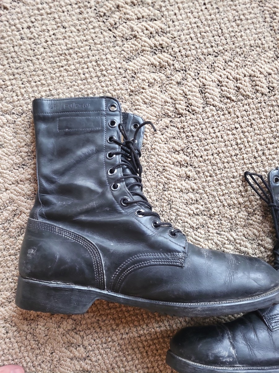 Vtg Vietnam 1960s Ro Search Hi-Pals Military Combat Boots Black Leather 12R View 2