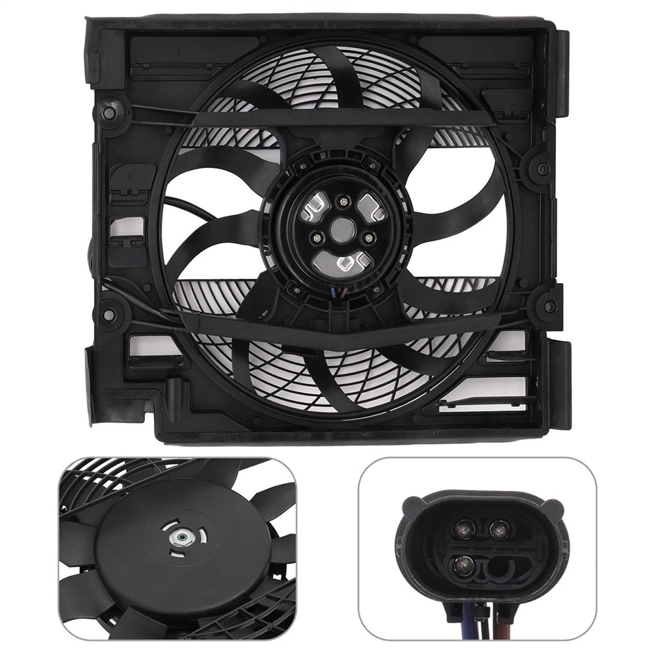 Engine Electric Cooling Fan and Radiator Assembly For 2001 2002 2003 BMW 530i - Image 4 of 4