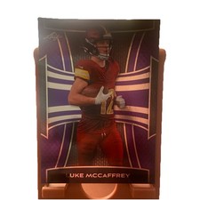 2025 Leaf Metal Luke McCaffrey Purple Foil RC Washington Commanders