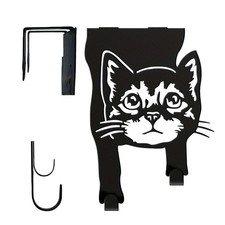 Cats Shaped Over Door Hook Rustproof Jackets Bags Coats Hanger for Bathroom