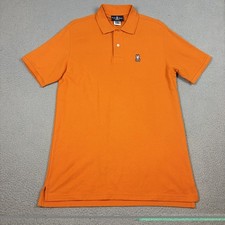 Psycho Bunny Polo Shirt Size 6 Mens Large Orange 100 Pima Cotton Short Sleeve