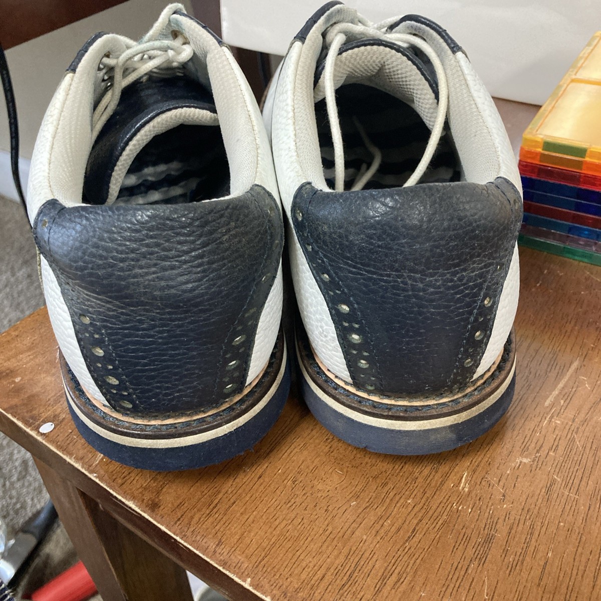 G/Fore Saddle Gallivanter Golf Sneakers White Navy G4MC20EF03 Mens multi size G4MS25EFGL1 WHITE FULL 3.jpg main image 3