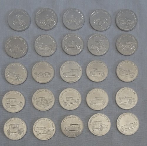 ALUMINUM ANTIQUE CAR COIN COLLECTION By The FRANKLIN MINT 1901-1925 SERIES 1&2