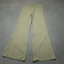 Vintage 1983 Levi's 646-28 Pants Mens 29-30X30 Khaki Flare Bell Bottoms