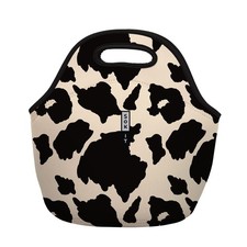 LunchTote Zippered Bag Insulated Neoprene Caddy Cow Print Large 4.5 Quart Lun...