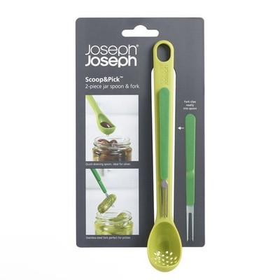 Joseph Joseph Scoop & Pick 2 Piece Olive Spoon and Fork Set