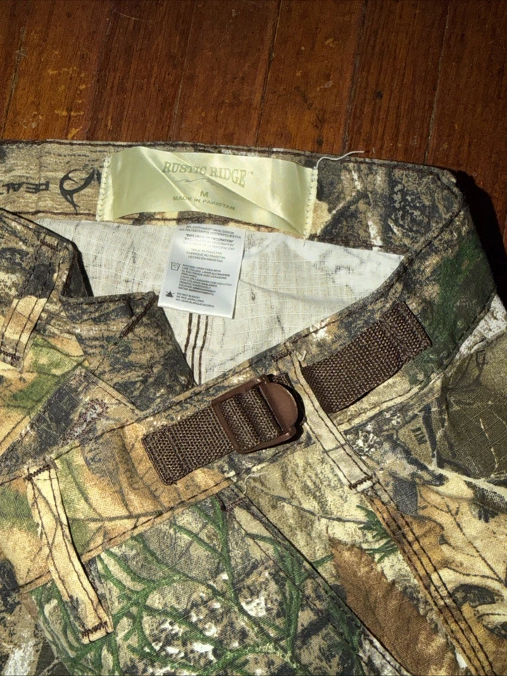 Камуфляжные штаны Rustic Ridge для мальчиков средний размер Realtree Edge карманы для охоты - Изображение 4 из 4