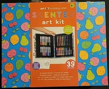 NEW Scented Art Kit 39-Piece Markers Crayons Colored Pencils Drawing Set Kids