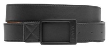 RVCA Quadman Men  s Reversible Belt   Vegan Leather, Black/Brown - New