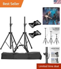 PA Speaker Stands Pair with Carrying Bag, Adjustable Height Professional Heav...