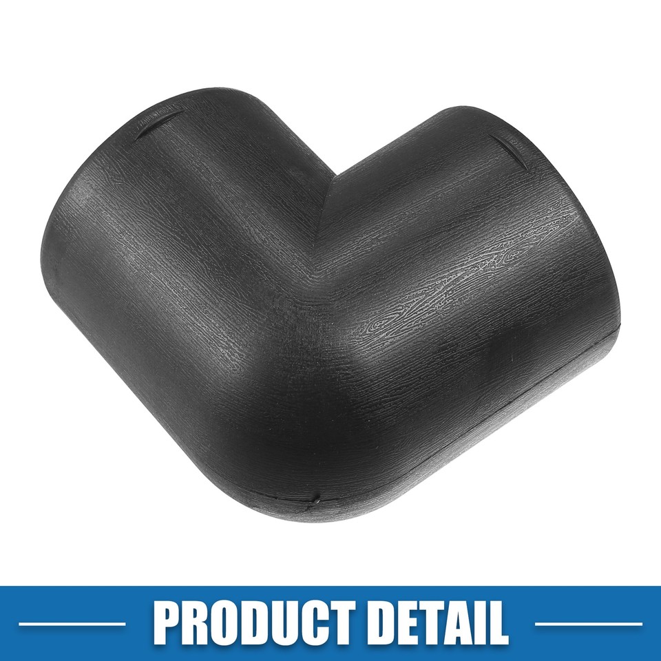 Car Diesel Heater Duct Elbow Connectors - 75mm OD Black Plastic Pipe Fittings (2 Pack)