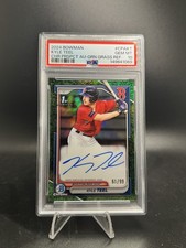 2024 Bowman - Chrome Prospect Kyle Teel Green Grass Refractor Auto /99 PSA 10!!!