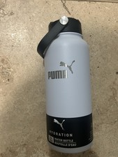 Puma Hydration Flip Top Spout Stainless Steel Water Bottle 32 oz With Handle